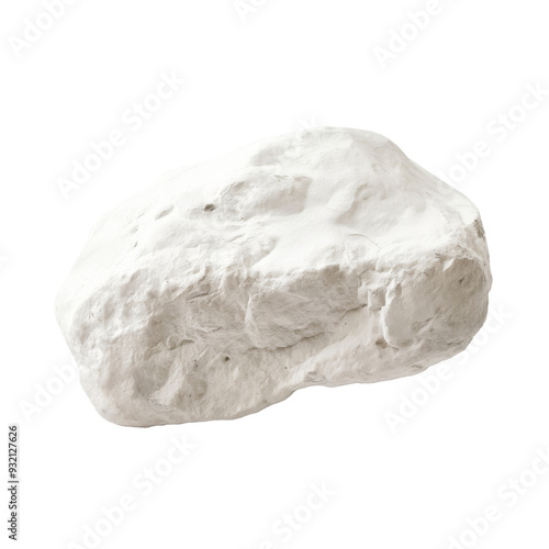 White Chalk Stone on Clean Background