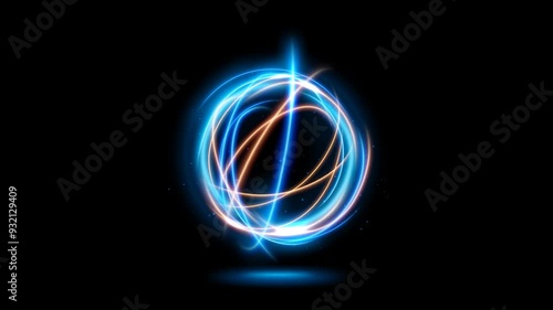 Multicolor Swirl Line of Light, High Quality 4K Video, Vector Illustration