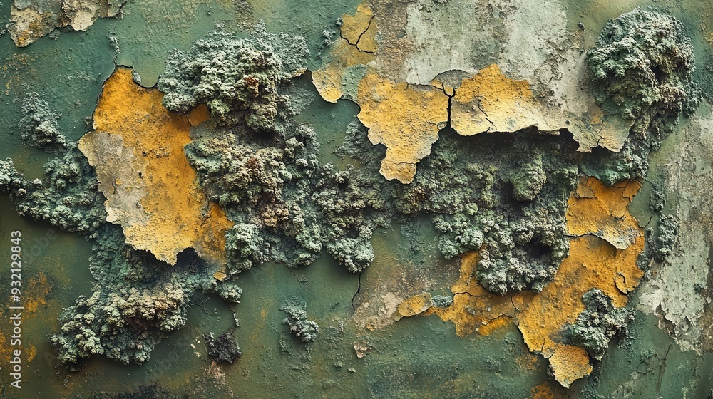 eerie closeup of massive mildew growth on apartment wall intricate patterns of green and black mold spread ominously highlighting textures and creating an unsettling abstract composition eerie closeup of massive mildew growth on apartment wall intricate patterns of green and black mold spread ominously highlighting textures and creating an unsettling abstract composition
