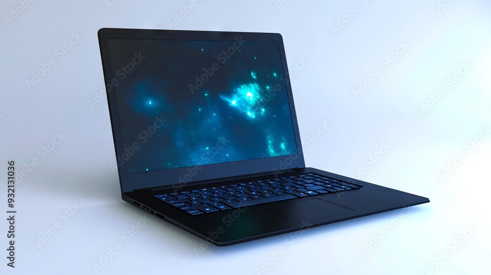 A laptop computer sitting on top of a white surface A laptop computer sitting on top of a white surface