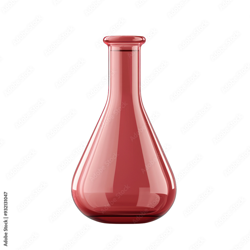 A sleek red lab flask, perfect for scientific experiments or decorative use. Captivating design and vibrant color enhance any workspace. transparent background A sleek red lab flask, perfect for scientific experiments or decorative use. Captivating design and vibrant color enhance any workspace. transparent background