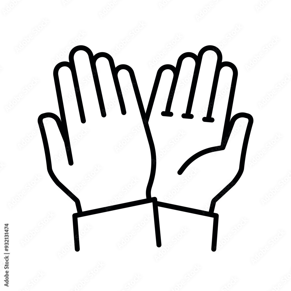high five icon. high five line icon high five icon. high five line icon