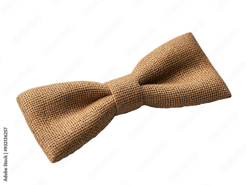 piece of rustic burlap ribbon with coarse woven texture tied in a bow isolated on transparent background piece of rustic burlap ribbon with coarse woven texture tied in a bow isolated on transparent background