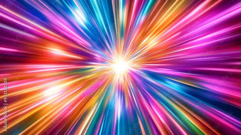 Colorful light burst with vibrant hues, abstract Colorful light burst with vibrant hues, abstract