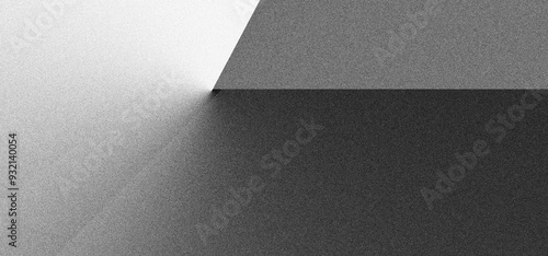 Black white grainy background, monochrome gray noisy texture dark grunge banner, header poster cover backdrop design photo