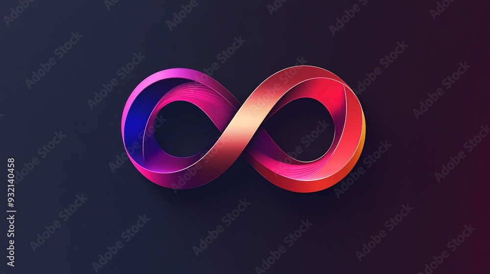 Abstract Infinity Symbol in Vibrant Colors Abstract Infinity Symbol in Vibrant Colors