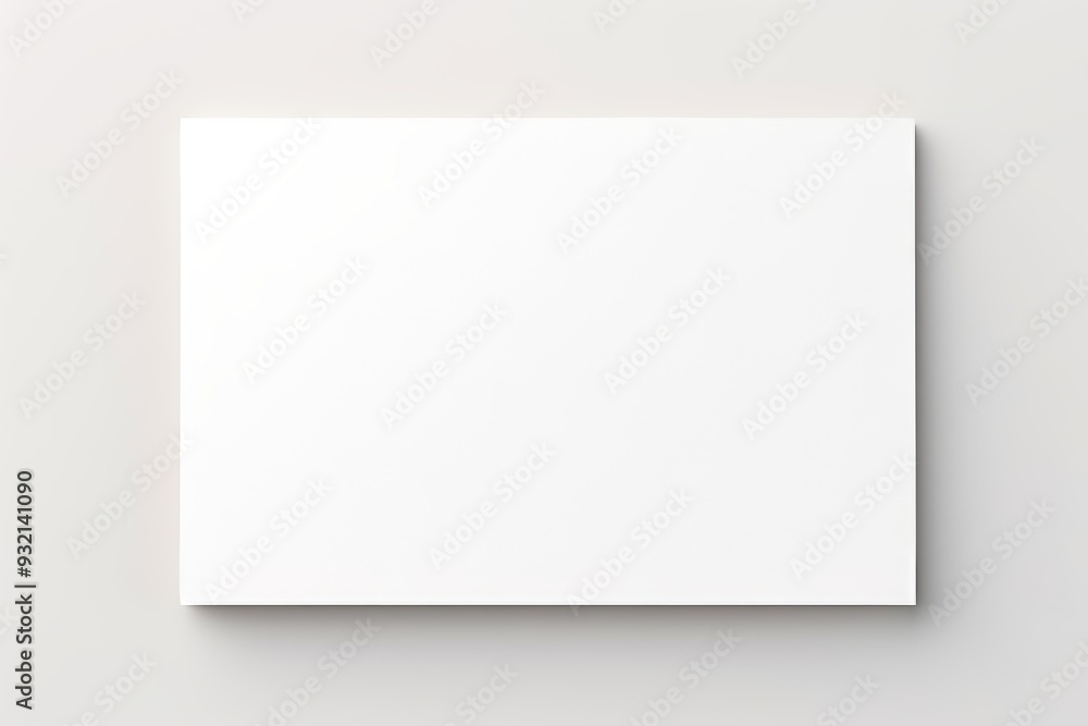 Blank White Card Mockup - Minimal Design Template Blank White Card Mockup - Minimal Design Template