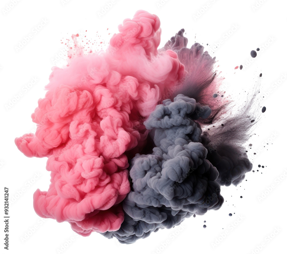 PNG Smoke white background splattered creativity.