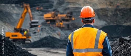 Mining safety procedures highlighting well-trained personnel using safety equipment proper signage and hazard identification in an active site