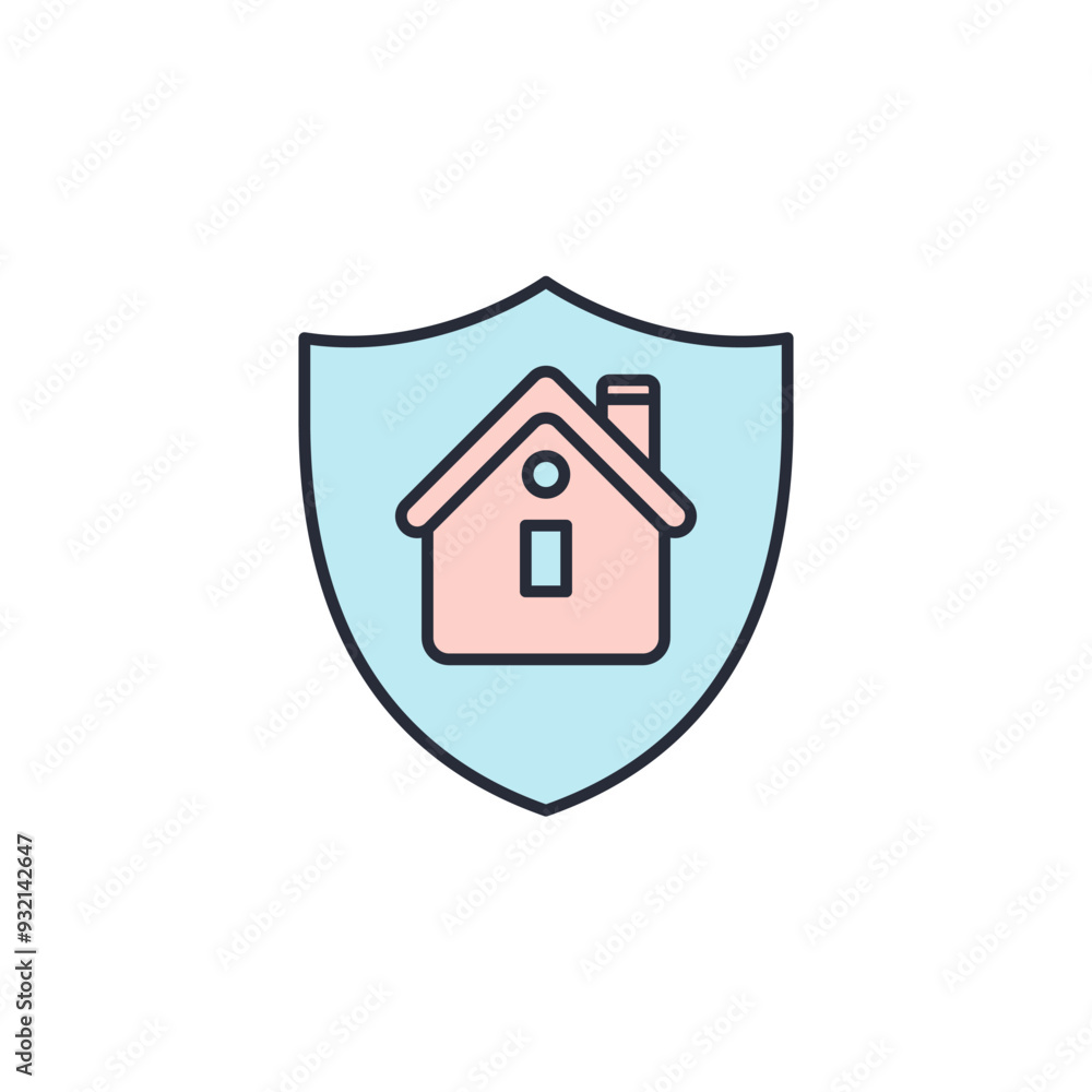 Home Insurance icon vector illustration. Home Insurance symbol isolated on white background Home Insurance icon vector illustration. Home Insurance symbol isolated on white background