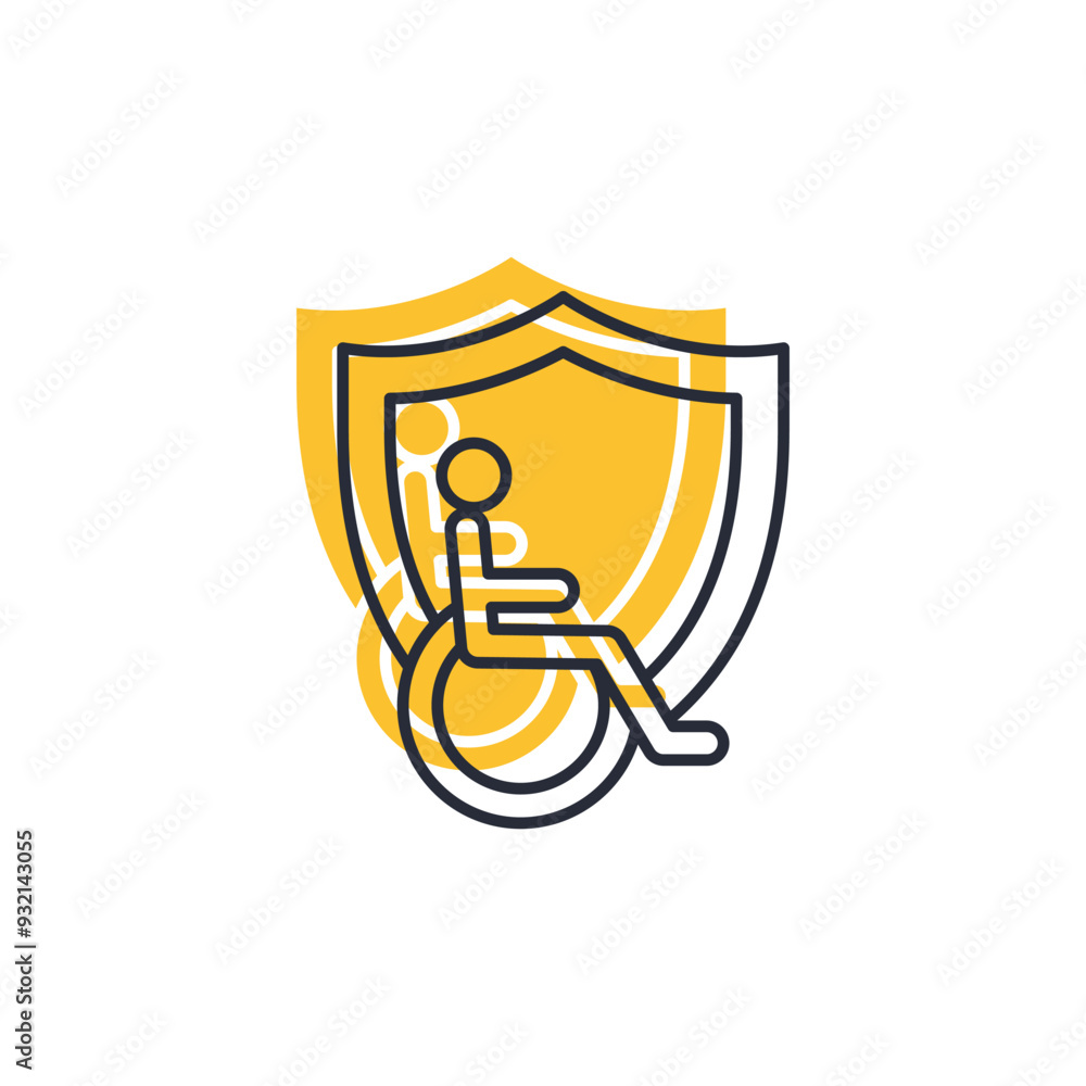 Obraz premium Disability Insurance icon vector illustration. Disability Insurance symbol isolated on white background
