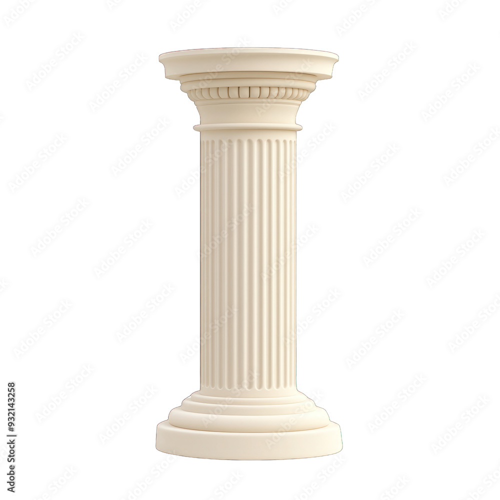 Elegant Roman column design in cream color, symbolizing strength and classical architecture, ideal for backgrounds and decor. transparent background Elegant Roman column design in cream color, symbolizing strength and classical architecture, ideal for backgrounds and decor. transparent background
