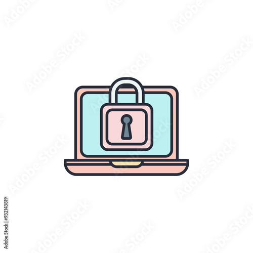 Cyber Insurance icon vector illustration. Cyber Insurance symbol isolated on white background