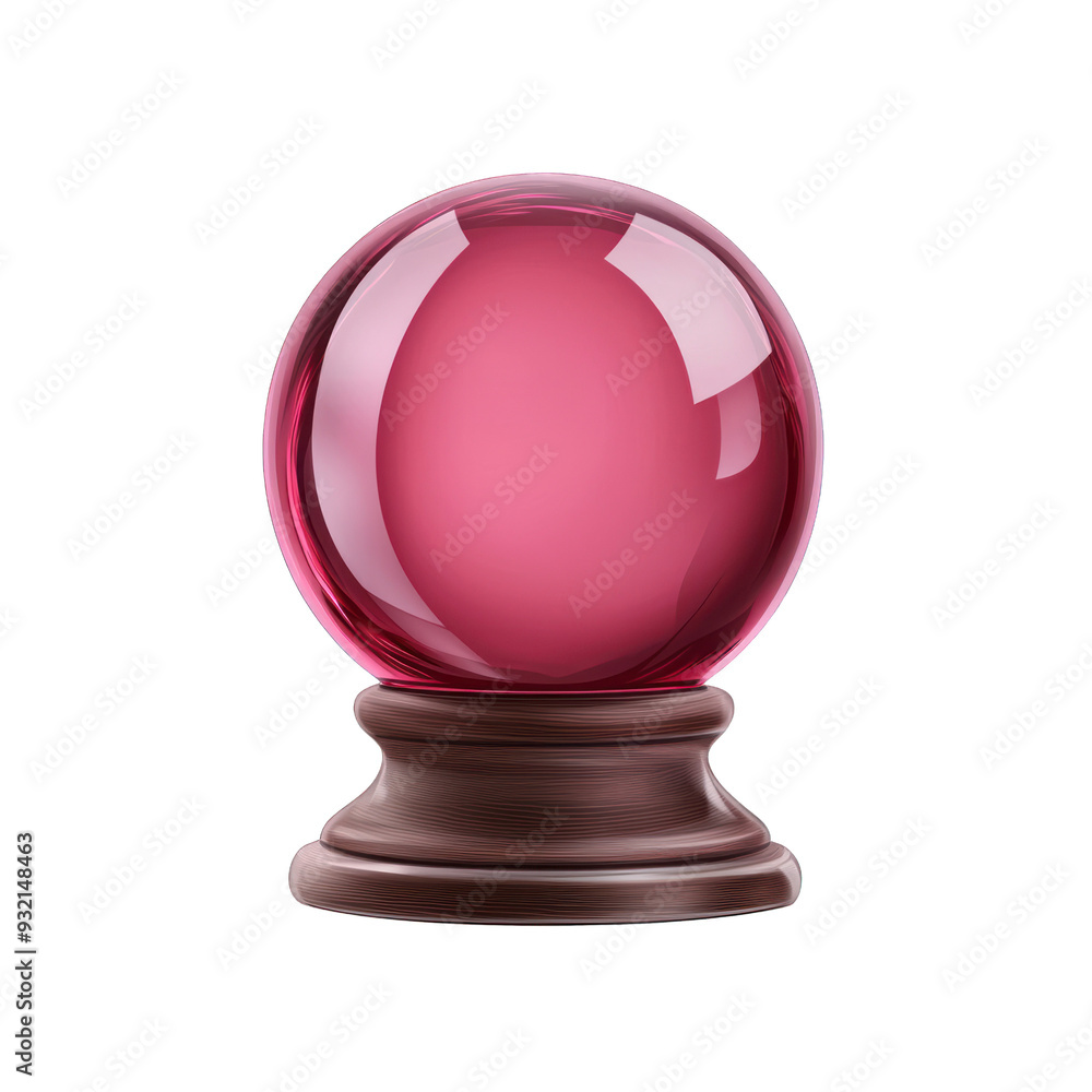 A beautiful pink crystal ball on a wooden base, perfect for mystical, spiritual, and fortune-telling themes. transparent background A beautiful pink crystal ball on a wooden base, perfect for mystical, spiritual, and fortune-telling themes. transparent background