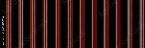 Up vector pattern vertical, form textile background lines. Grand stripe texture fabric seamless in black and red colors.
