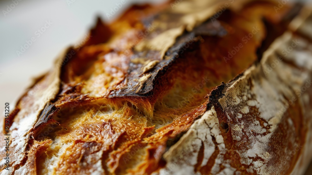 A loaf of artisan bread with a golden brown crust. A loaf of artisan bread with a golden brown crust.