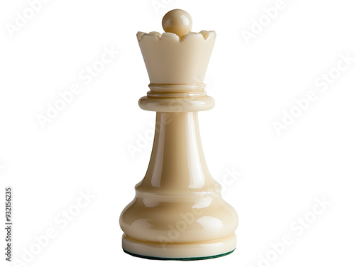 carved ivory white  chess rook isolated on transparent background  photo