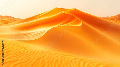 Shimmering Desert Dunes in Vibrant Orange Hues