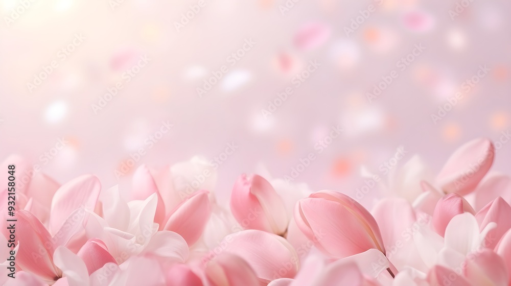 Abstract pastel light pink tulip flowers close up. Summer minimal defocused floral background. Abstract pastel light pink tulip flowers close up. Summer minimal defocused floral background.