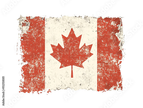a flag with a red and white flag