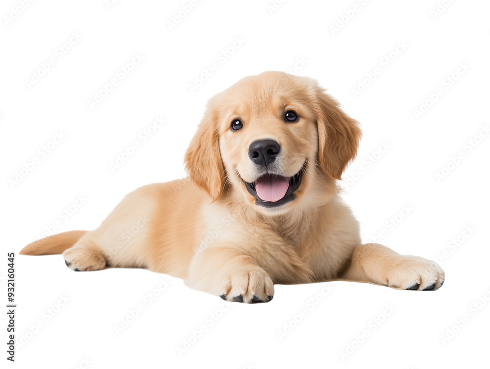 playful golden retriever puppy with fluffy fur and happy expression isolated on transparent background playful golden retriever puppy with fluffy fur and happy expression isolated on transparent background
