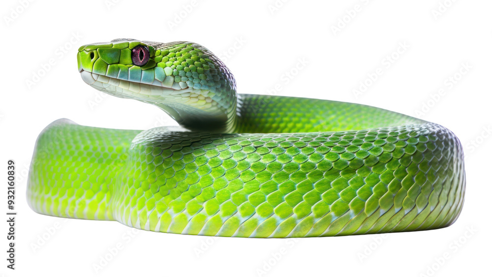 Obraz premium PNG Snake reptile animal green.