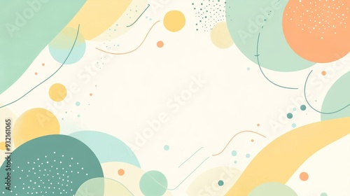 Various shape element abstract pastel background flat design.