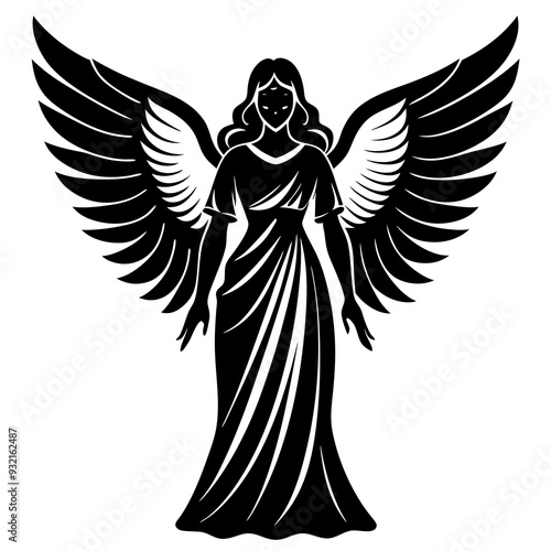 angel wings isolated on white