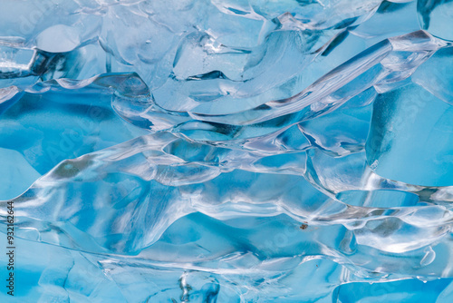 Glacial iceberg detail from ice calved off the LeConte Glacier, Southeast Alaska, Pacific Ocean, United States of America photo