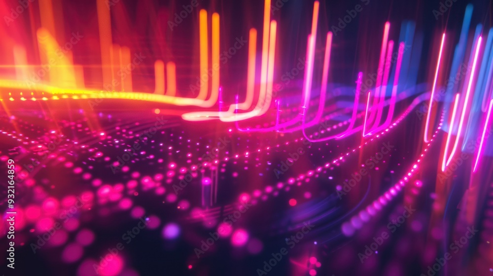 Obraz premium Abstract Neon Lights Artwork