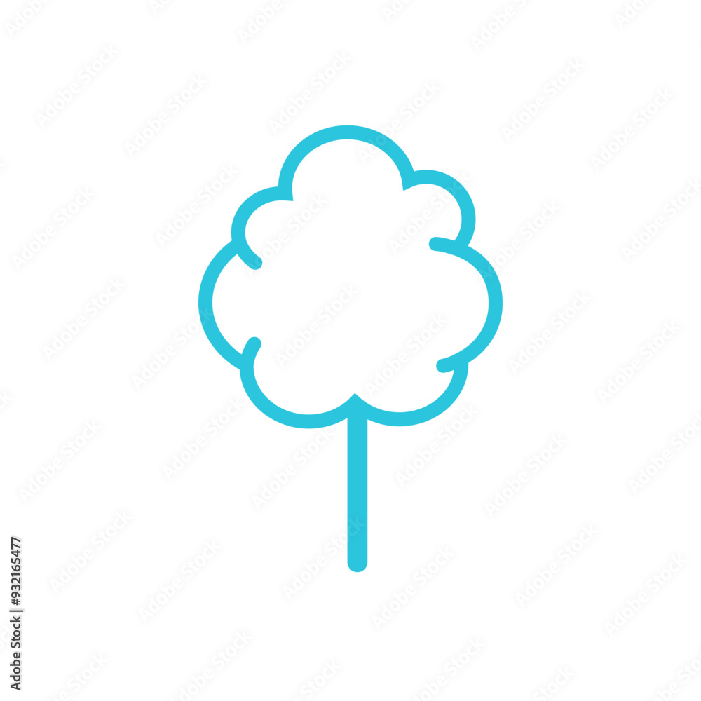 Sweet cotton candy icon. Isolated on white background. From blue icon set. Sweet cotton candy icon. Isolated on white background. From blue icon set.