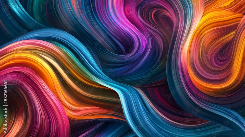 Colorful abstract fluid art painting with vibrant Colorful abstract fluid art painting with vibrant
