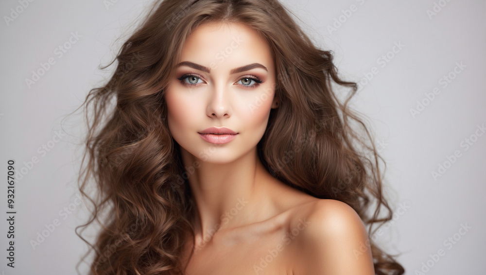 Beautiful russian woman model on white background Beautiful russian woman model on white background