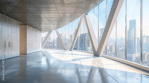 Modern Office with Panoramic City View