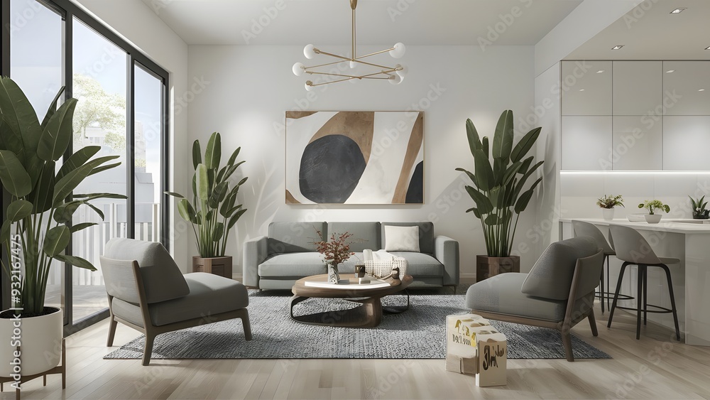 The Power of White Walls and Plants, generative AI The Power of White Walls and Plants, generative AI