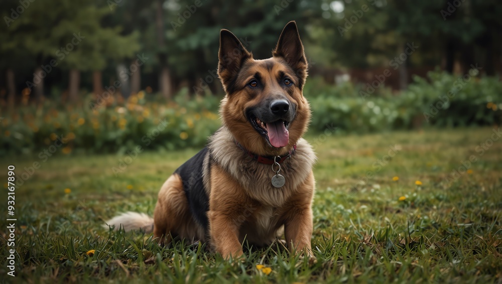 Naklejka premium german shepherd dog