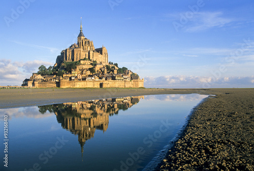 Mont-Saint-Michel bay and Abbey, UNESCO World Heritage Site, Manche department, Normandy region, France