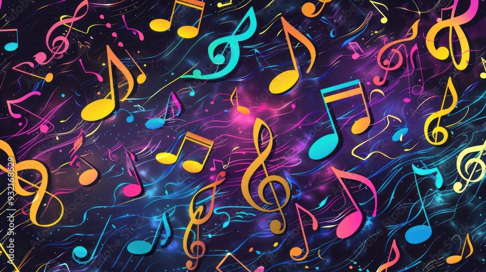 Fototapeta premium Abstract Music Notes