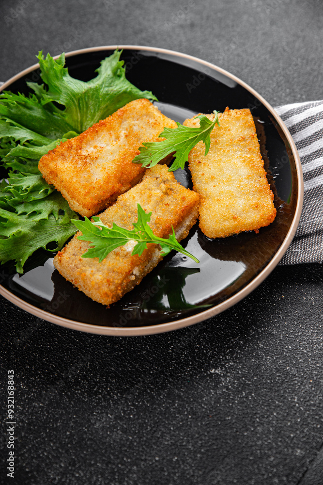 fish sticks fish in batter fresh meal food snack on the table copy space food background rustic top view Pescetarian diet fish sticks fish in batter fresh meal food snack on the table copy space food background rustic top view Pescetarian diet