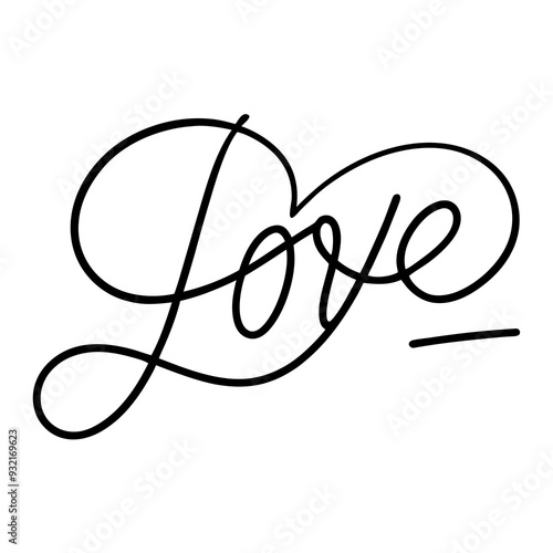 Vector Illustration of Love-Inspired Logotype Design