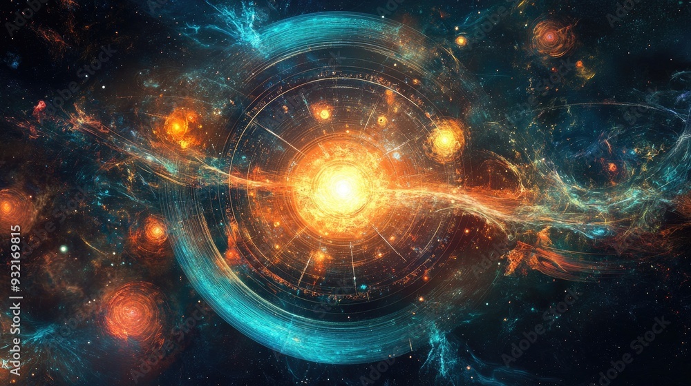 Obraz premium Abstract cosmic chart