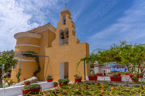 View of Museum and Monastery of Paleokastritsa in Palaiokastritsa, Corfu, Ionian Sea, Greek Islands, Greece photo