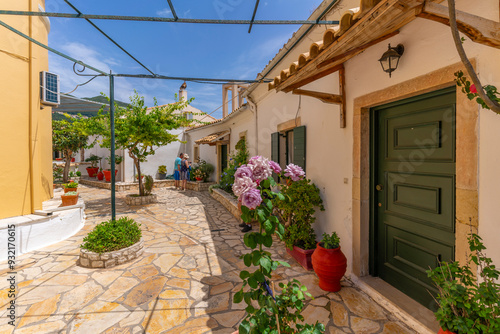 View of Museum and Monastery of Paleokastritsa in Palaiokastritsa, Corfu, Ionian Sea, Greek Islands, Greece photo