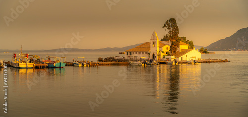 View of Holy Monastery of Panagia Vlacherna, Corfu, Ionian Sea, Greek Islands, Greece photo