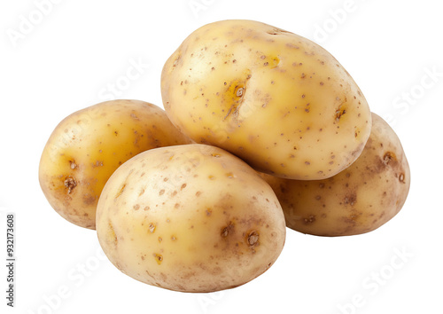 potatoes isolated on transparent background photo