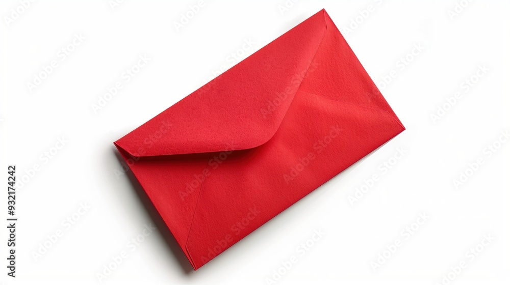 Red envelope on white background, isolated Red envelope on white background, isolated