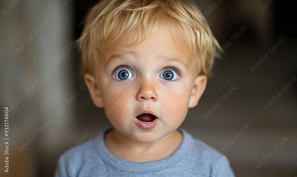 Surprised Boy with Big Beautiful Eyes – Close-Up Portrait Surprised Boy with Big Beautiful Eyes – Close-Up Portrait