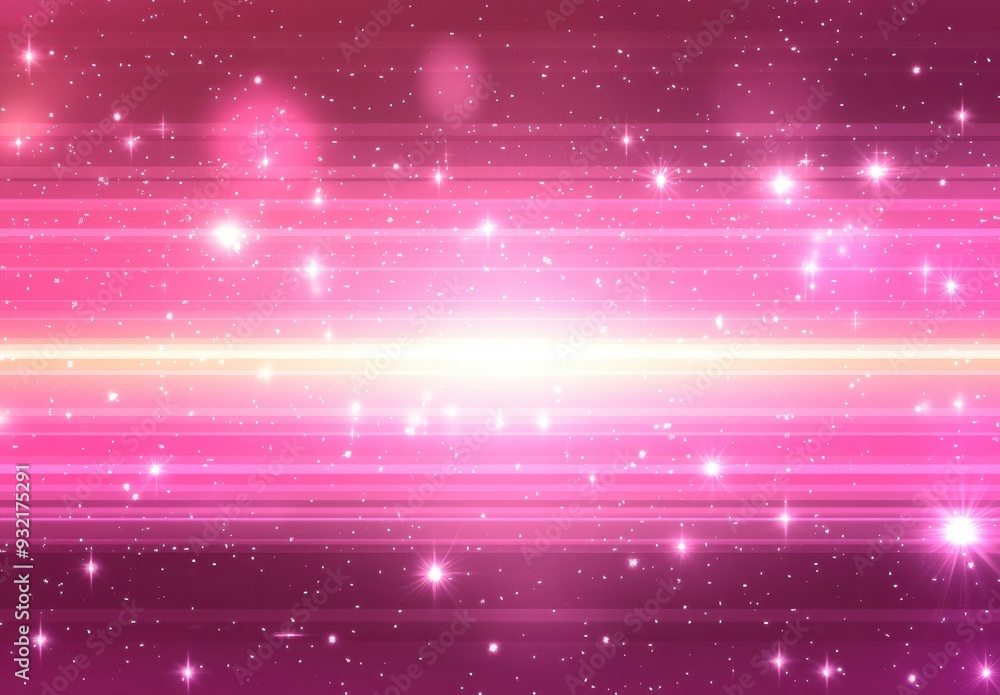 Fototapeta premium pink background with horizontal lines of lights, shiny and sparkling