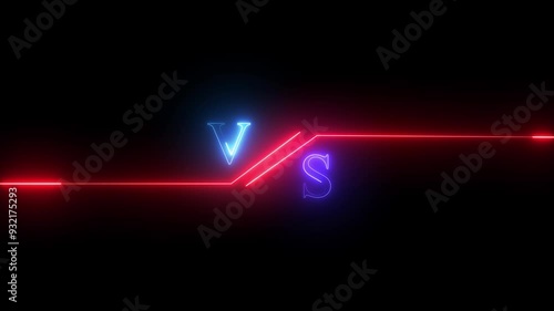 Wallpaper Mural VS versus bars neon animated versus vs bars neon multiplayer co op team with smoky black background  Torontodigital.ca