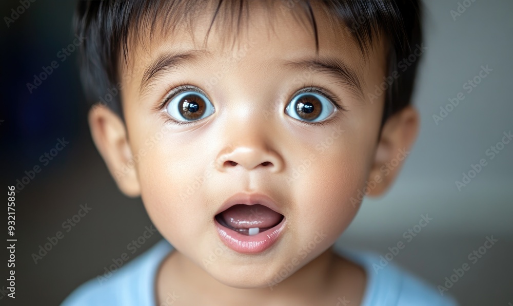 Surprised Boy with Big Beautiful Eyes – Close-Up Portrait Surprised Boy with Big Beautiful Eyes – Close-Up Portrait